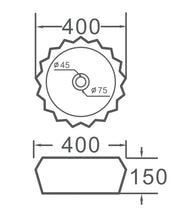 VITO Oslo Diamond Round Ceramic Above-Counter Basin (400MM) POSEIDON