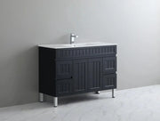 Acacia Shaker Pvc Free Standing Vanity Matte Black 1200mm/1500mm(Single Bowl/Double Bowl) - FIL Kitchen Bathroom