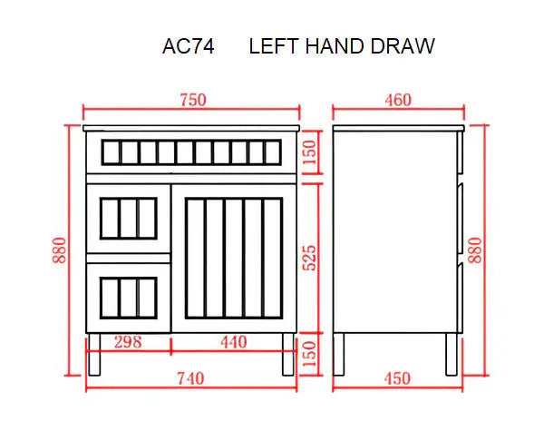 Acacia Shaker Pvc Free Standing Vanity Matte White 600mm/750mm/900mm - FIL Kitchen Bathroom