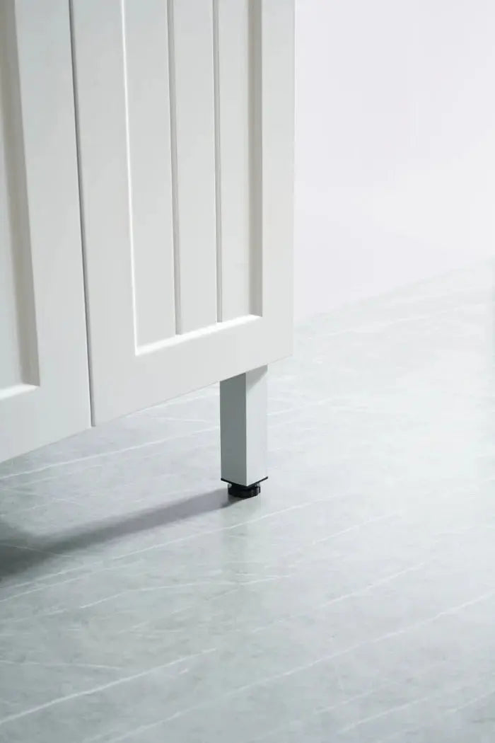 Acacia Shaker Pvc Free Standing Vanity Matte White 600mm/750mm/900mm - FIL Kitchen Bathroom