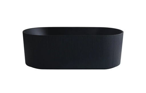 Ally Groove Freestanding Bathtub Matte Black 1500mm/1700mm - FIL Kitchen Bathroom