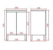 Lukka Alpha Free Standing PVC Vanity with soft closing Lukka