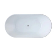 Ally Groove Freestanding Bathtub Gloss White/Matte White 1500mm/1700mm - FIL Kitchen Bathroom