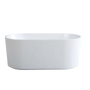 Ally Groove Freestanding Bathtub Gloss White/Matte White 1500mm/1700mm - FIL Kitchen Bathroom