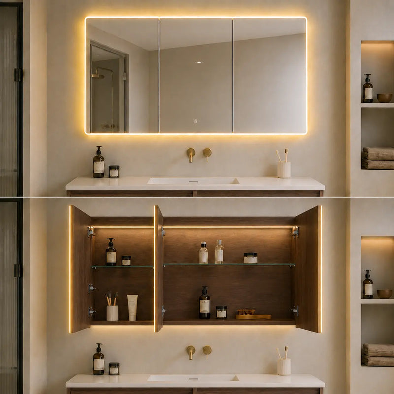 Avola LED Mirror Cabinet (MW/MB/MO/SO) LK-ALMC1200-3LIGHTS