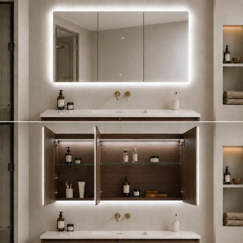 Avola LED Mirror Cabinet (MW/MB/MO/SO) LK-ALMC1200-3LIGHTS