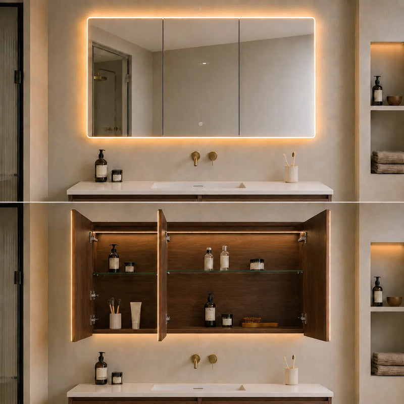 Avola LED Mirror Cabinet (MW/MB/MO/SO) LK-ALMC1200-3LIGHTS