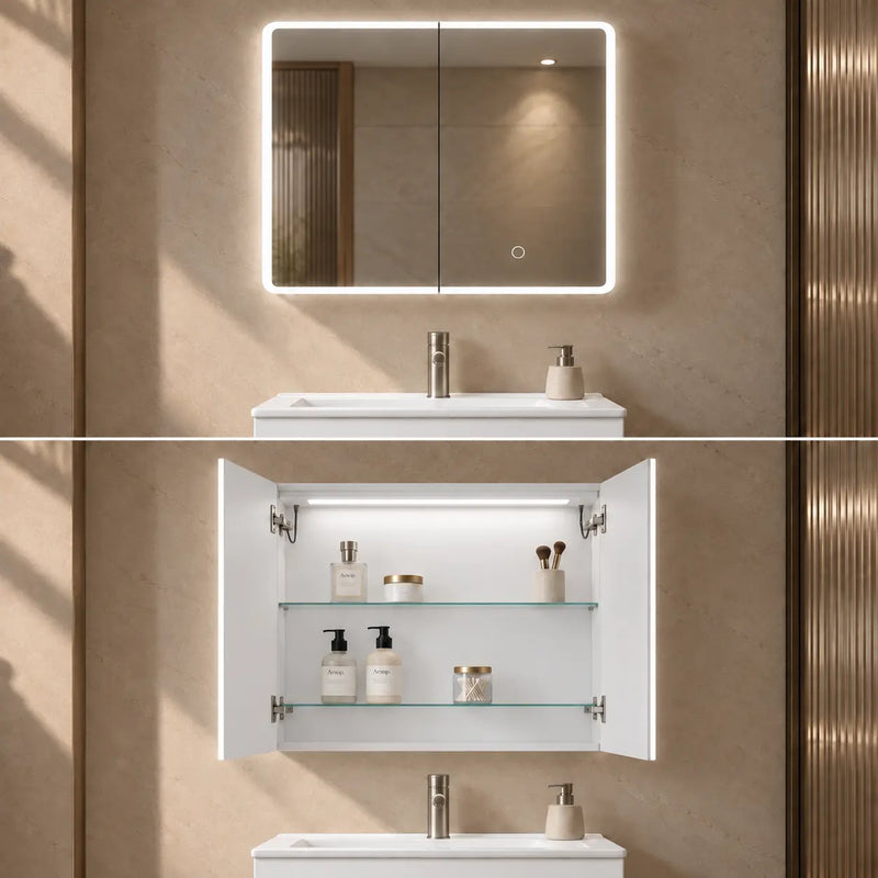 Avola LED Mirror Cabinet (MW/MB/MO/SO) LK-ALMC750-3LIGHTS