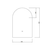 POSEIDON ARCH BACKLIT LED MIRROR 3 COLOUR LIGHTS 600X900MM - FIL Kitchen Bathroom