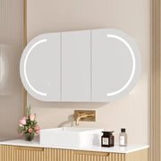 Athena 1200mm LED Oval Wall-Hung Shaving Cabinet mercioaustralia