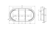 Athena 1200mm LED Oval Wall-Hung Shaving Cabinet mercioaustralia
