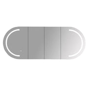 Athena 1500mm LED Oval Wall-Hung Shaving Cabinet mercioaustralia