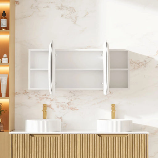 Athena 1500mm LED Oval Wall-Hung Shaving Cabinet mercioaustralia