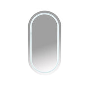 Athena 450 x 900mm LED Oval Wall-Hung Shaving Cabinet - Single Door mercioaustralia