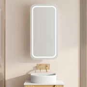 Athena 450 x 900mm LED Square Wall-Hung Shaving Cabinet - Single Door mercioaustralia