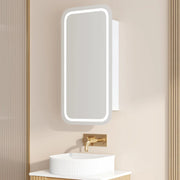 Athena 450 x 900mm LED Square Wall-Hung Shaving Cabinet - Single Door mercioaustralia