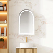 Athena 500 x 900mm LED Arch Wall-Hung Shaving Cabinet - Single Door mercioaustralia