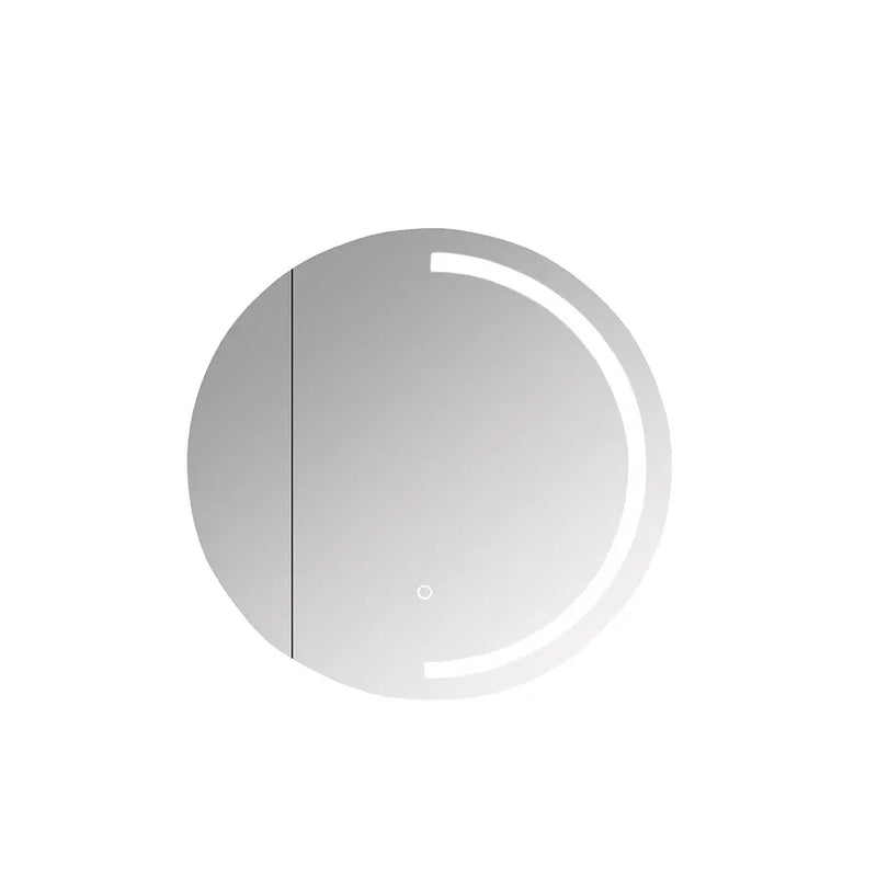 Athena 600mm LED Round Wall-Hung Shaving Cabinet - Single Door mercioaustralia