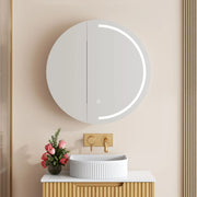 Athena 750mm LED Round Wall-Hung Shaving Cabinet - Single Door mercioaustralia