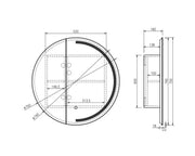 Athena 750mm LED Round Wall-Hung Shaving Cabinet - Single Door mercioaustralia