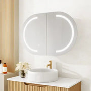 Athena LED Oval PVC Shaving Cabinet 900mm MERCIO