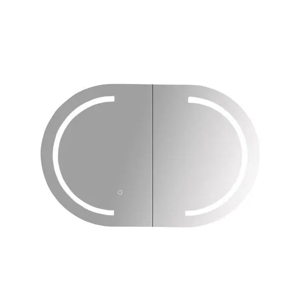 Athena LED Oval PVC Shaving Cabinet 900mm MERCIO