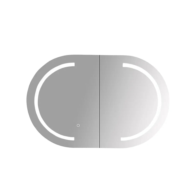 Athena 900mm LED Oval Wall-Hung Shaving Cabinet mercioaustralia