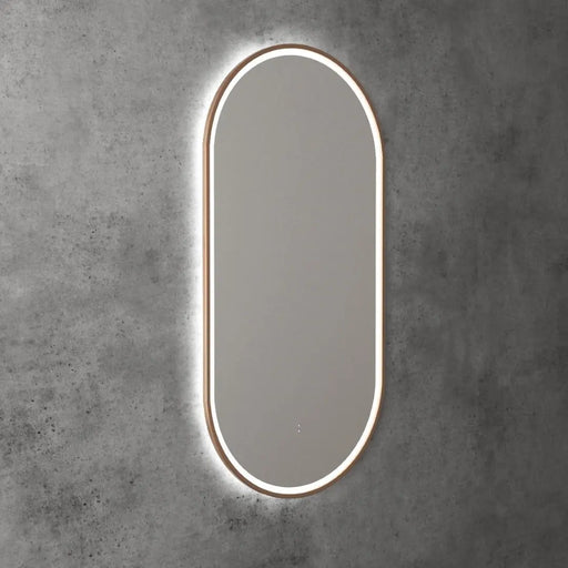 AULIC BEAU MONDE LED MIRROR BRUSHED BRONZE 3 COLOUR LIGHTS 450X900MM - FIL Kitchen Bathroom