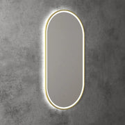 AULIC BEAU MONDE LED MIRROR BRUSHED GOLD 3 COLOUR LIGHTS 450X900MM - FIL Kitchen Bathroom