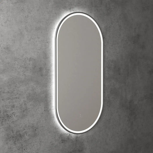 AULIC BEAU MONDE LED MIRROR GUN METAL 3 COLOUR LIGHTS 450X900MM - FIL Kitchen Bathroom
