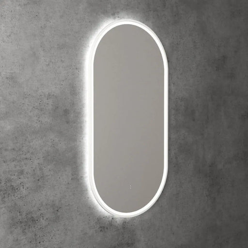 AULIC BEAU MONDE LED MIRROR MATTE WHITE 3 COLOUR LIGHTS 450X900MM - FIL Kitchen Bathroom