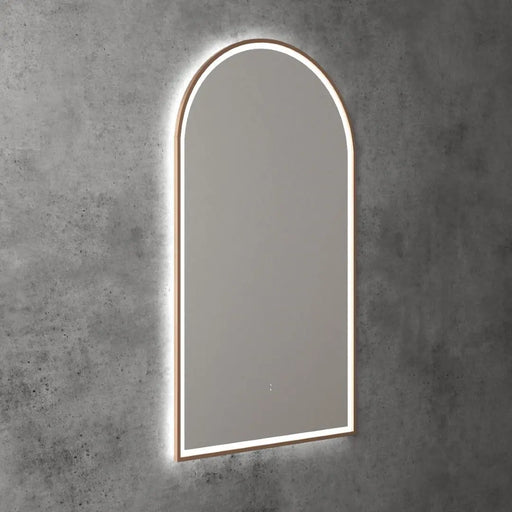 AULIC CANTERBURY LED MIRROR BRUSHED BRONZE 3 COLOUR LIGHTS 500X900MM - FIL Kitchen Bathroom