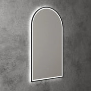 AULIC CANTERBURY LED MIRROR MATTE BLACK 3 COLOUR LIGHTS 500X900MM - FIL Kitchen Bathroom