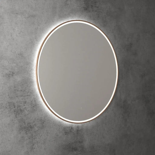 AULIC WINDSOR LED MIRROR BRUSHED BRONZE 3 COLOUR LIGHTS 900X900MM - FIL Kitchen Bathroom