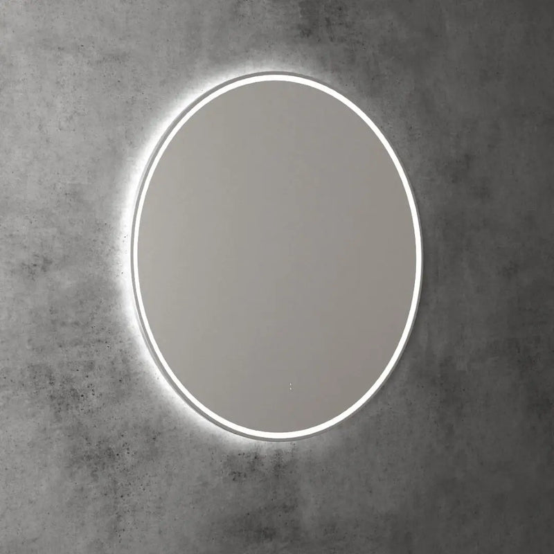 AULIC WINDSOR LED MIRROR BRUSHED NICKEL 3 COLOUR LIGHTS 900X900MM - FIL Kitchen Bathroom