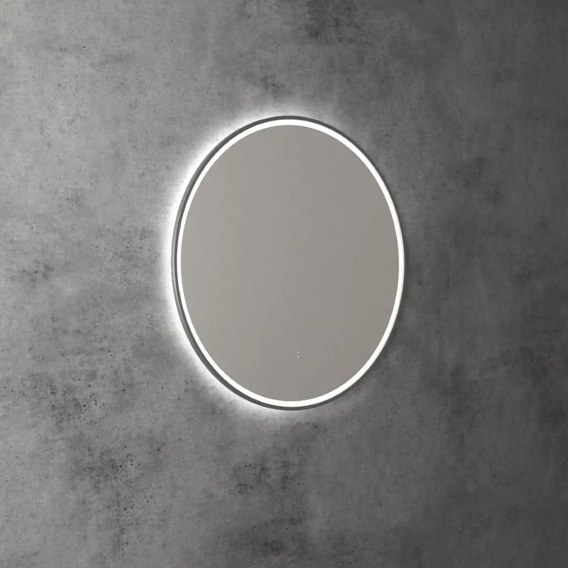 AULIC WINDSOR LED MIRROR GUN METAL 3 COLOUR LIGHTS 700X700MM - FIL Kitchen Bathroom