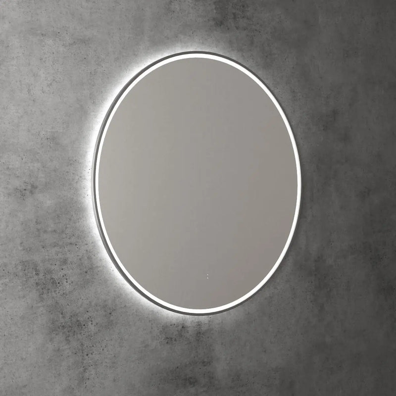 AULIC WINDSOR LED MIRROR GUN METAL 3 COLOUR LIGHTS 900X900MM - FIL Kitchen Bathroom