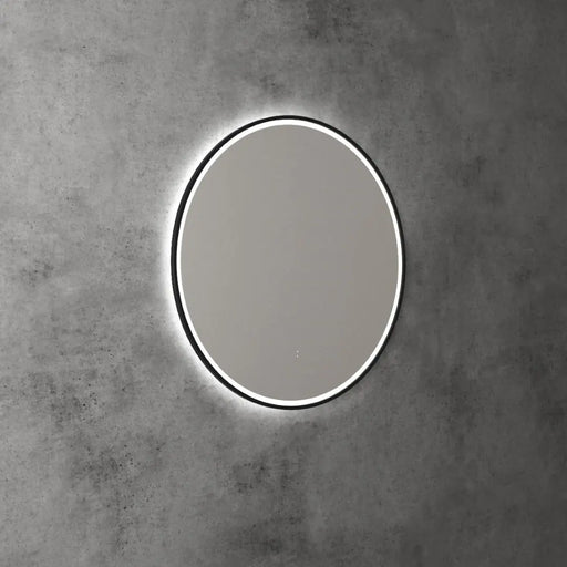 AULIC WINDSOR LED MIRROR MATTE BLACK 3 COLOUR LIGHTS 700X700MM - FIL Kitchen Bathroom