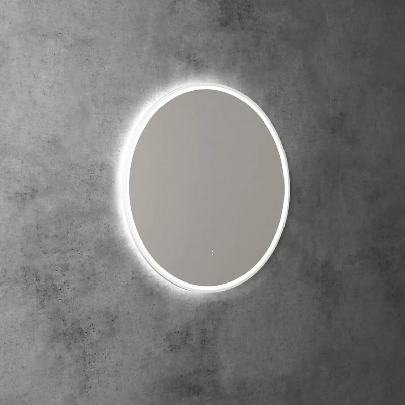 AULIC WINDSOR LED MIRROR MATTE WHITE 3 COLOUR LIGHTS 700X700MM - FIL Kitchen Bathroom