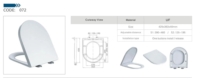 UF Thick Seat for Acacia Toilet Suite LK-SC072 Lukka