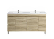 BERGE FLOOR STANDING VANITY WHITE OAK 600mm/750mm/900mm/1200mm/1500mm - FIL Kitchen Bathroom