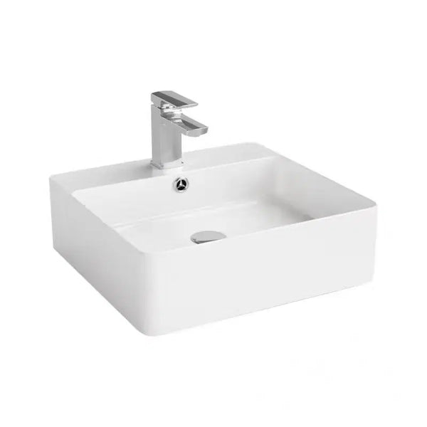 Ultra Slim Wall Hung/Above Counter Basin Gloss White 450*420*140mm