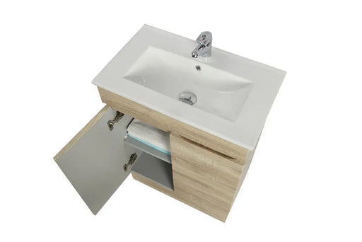 Floor standing Narrow Vanity White Oak 600 x 360mm/750 x 360mm - FIL Kitchen Bathroom