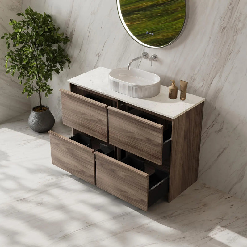 Bella 1200mm Freestanding Cabinet - Notaio Walnut mercioaustralia