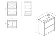 Bella 600mm Freestanding Cabinet - Notaio Walnut mercioaustralia