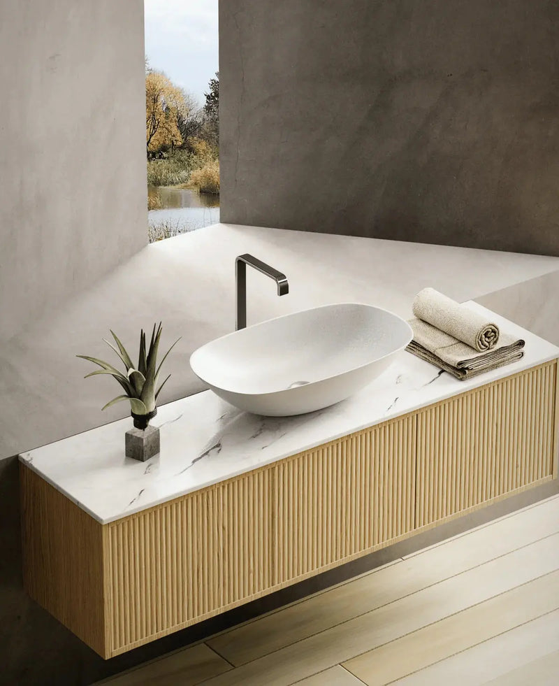 Bellevue Wall Hung Vanity Prime Oak 900mm/1200mm/1500mm - FIL Kitchen Bathroom