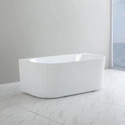 Bari Back to Wall FreeStanding Bathtub Gloss White/Matte White 1500mm/1700mm - FIL Kitchen Bathroom