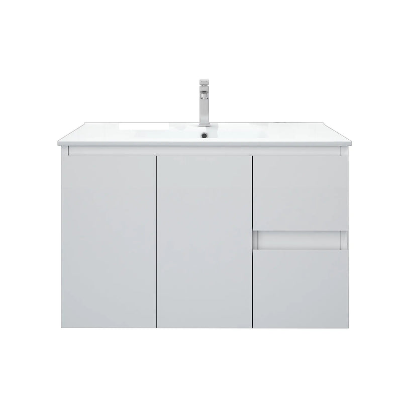 BIANCA 900mm MDF Wall-Hung Vanity (RHD) mercioaustralia