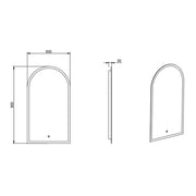 INFINITY BIANCO LED MIRROR 3 COLOUR LIGHTS WITH TOUCH SENSOR SWITCH 500X900MM - FIL Kitchen Bathroom