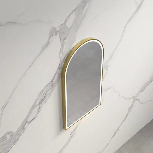 INFINITY BIANCO GOLD FRAMED LED MIRROR 3 COLOUR LIGHTS WITH TOUCH SENSOR SWITCH 500X900MM - FIL Kitchen Bathroom
